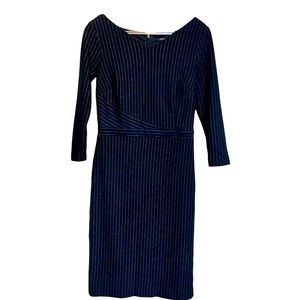 Ann Taylor women’s black striped office dress size 0